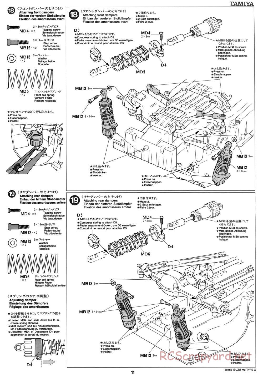Tamiya - Isuzu Mu Type X - CC-01 Chassis - Manual - Page 11