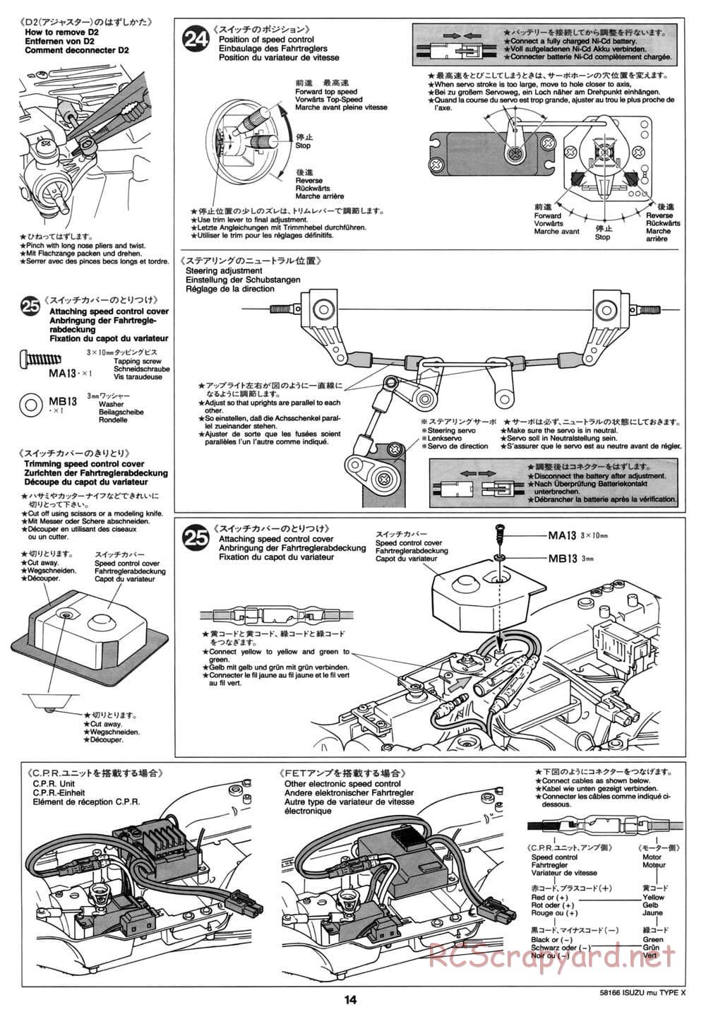 Tamiya - Isuzu Mu Type X - CC-01 Chassis - Manual - Page 14