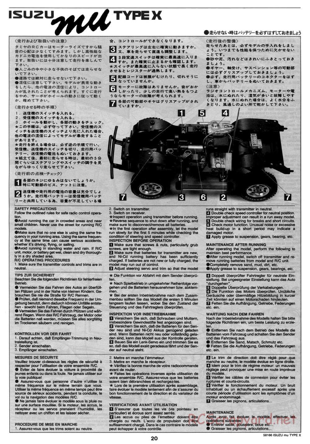 Tamiya - Isuzu Mu Type X - CC-01 Chassis - Manual - Page 20