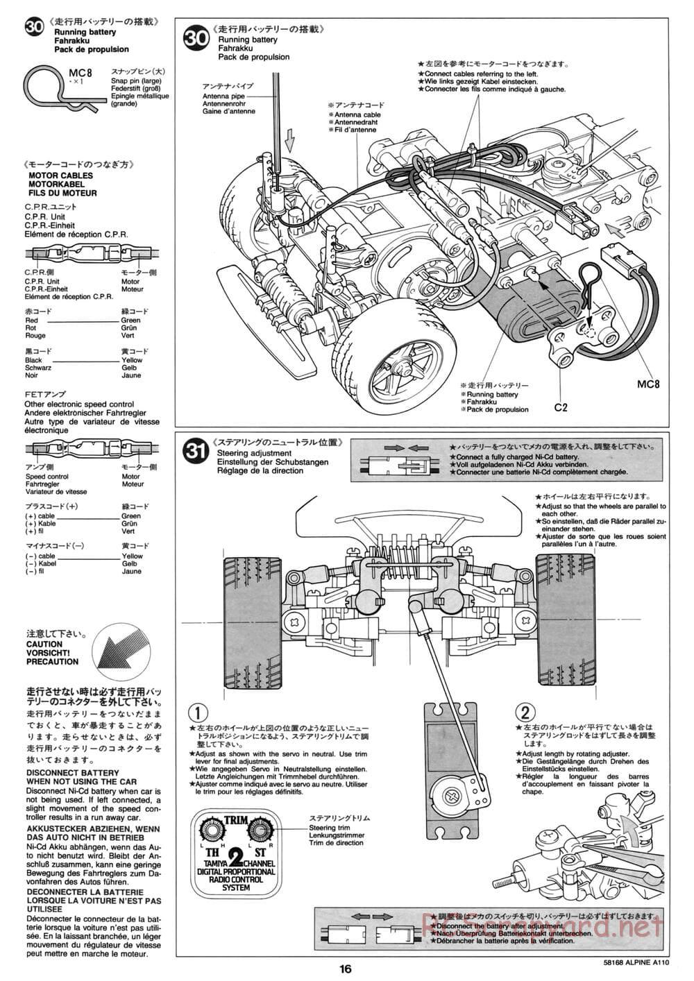 Tamiya - Alpine A110 - M02 Chassis - Manual - Page 16