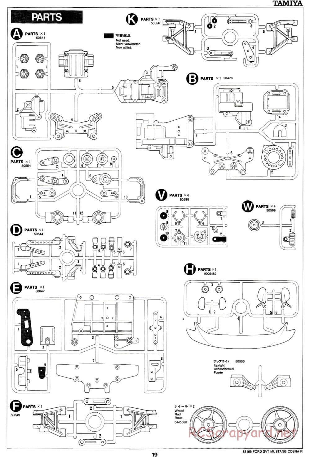 Tamiya - Ford SVT Mustang Cobra-R - TA-02 Chassis - Manual - Page 21