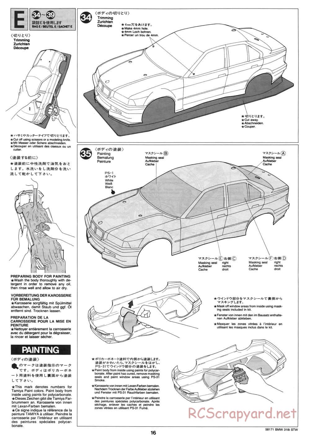 Tamiya - BMW 318i STW - TA-02 Chassis - Manual - Page 16