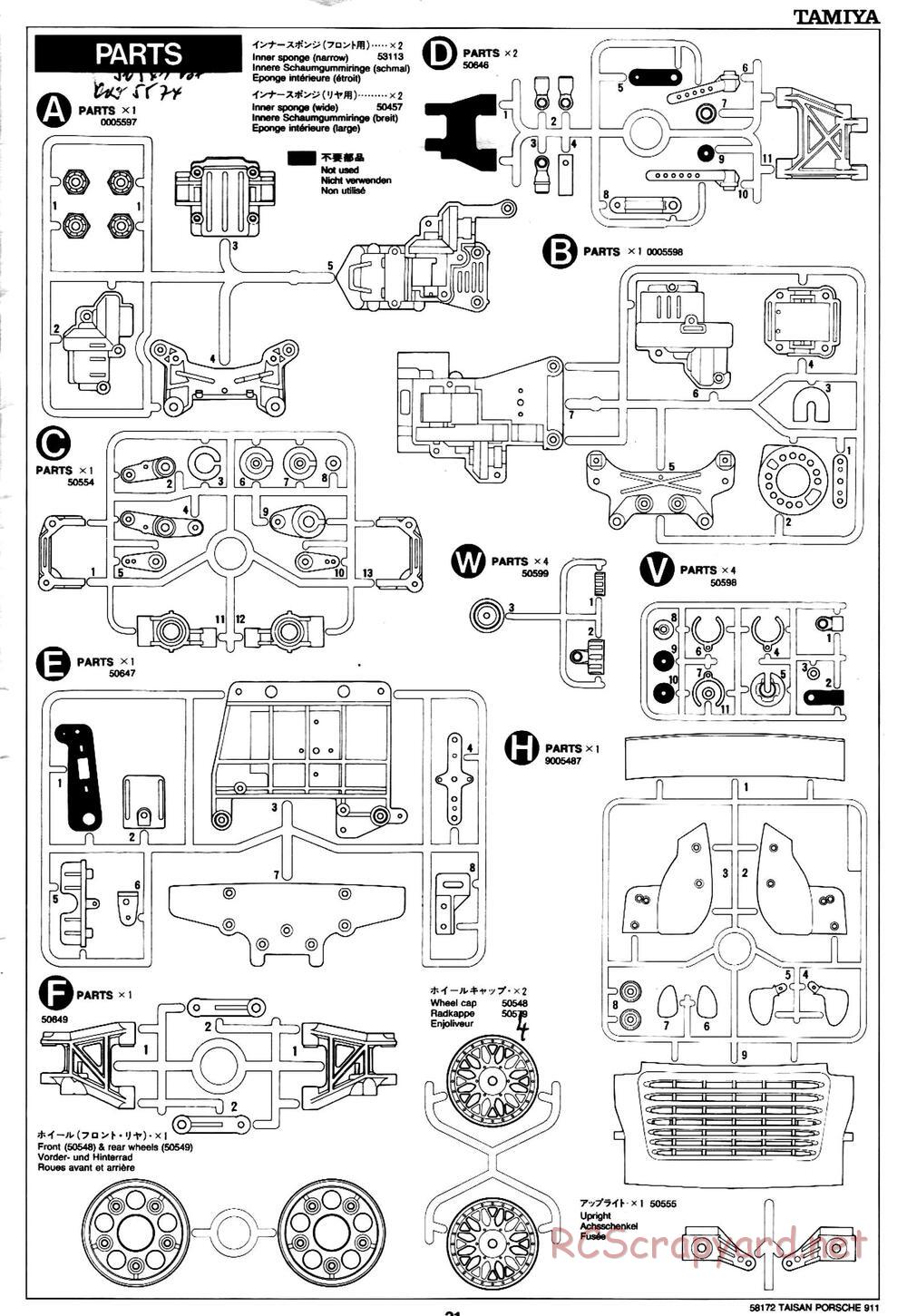 Tamiya - Taisan Starcard Porsche 911 GT2 - TA-02SW Chassis - Manual - Page 21