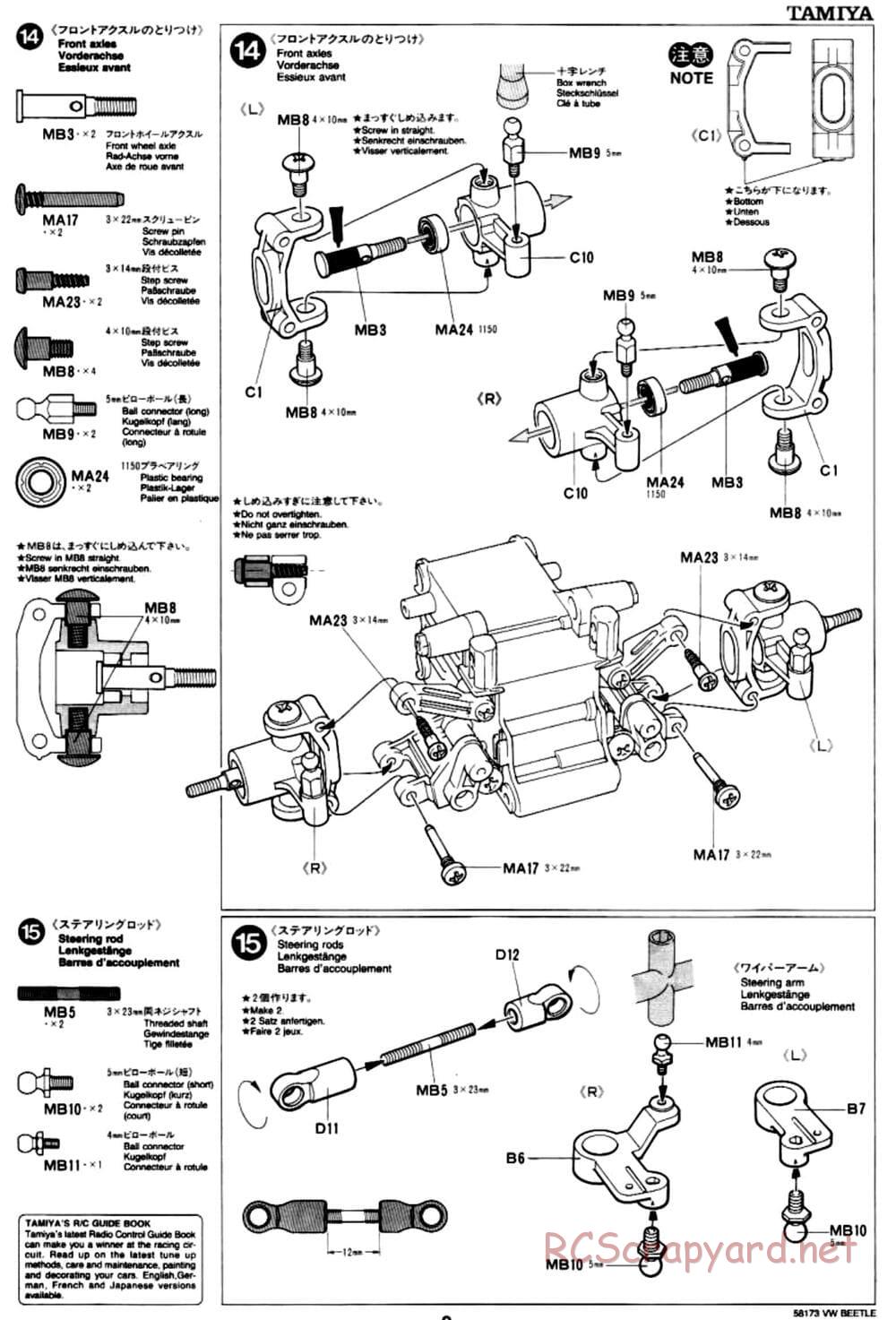 Tamiya - Volkswagen Beetle - M02L Chassis - Manual - Page 9