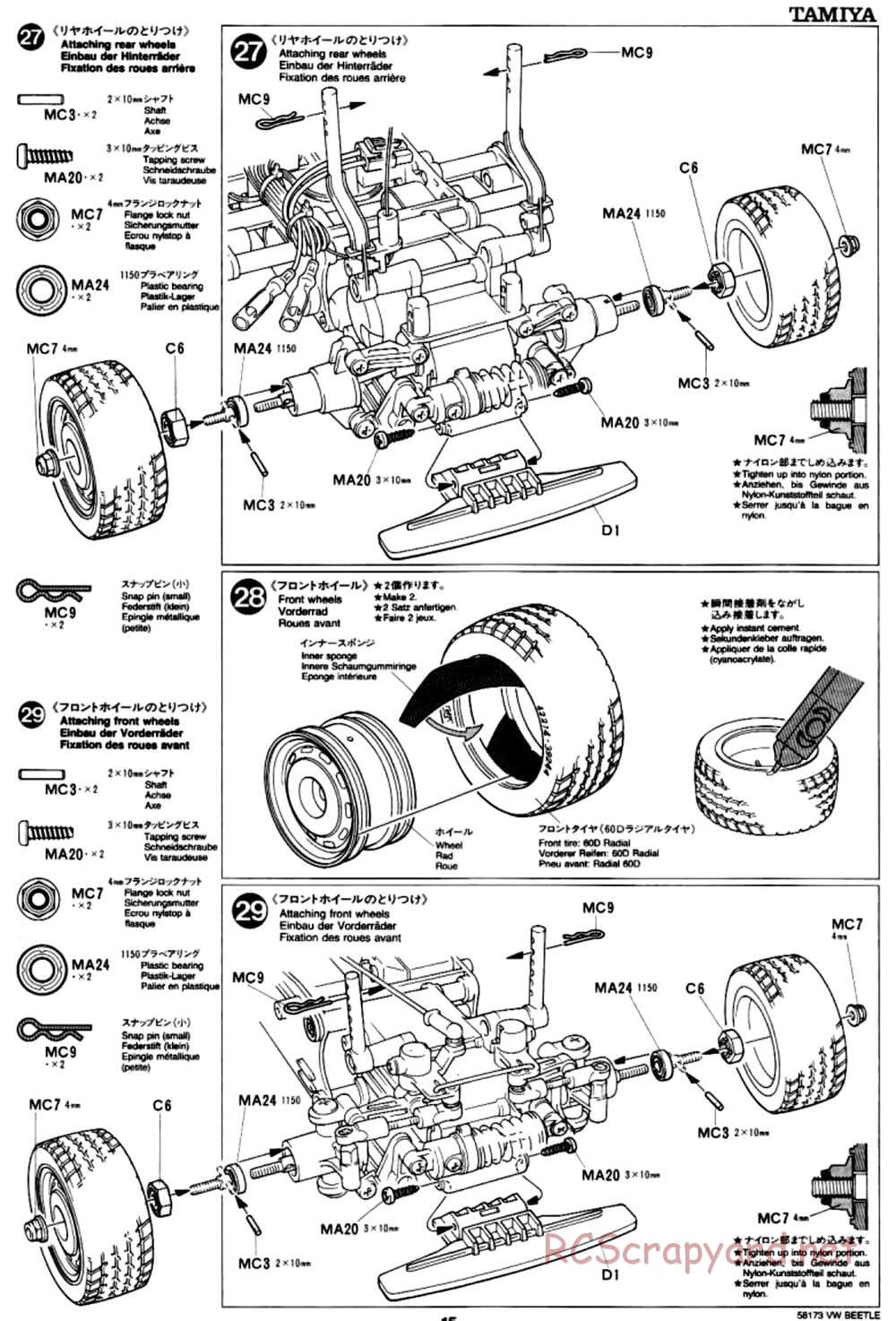 Tamiya - Volkswagen Beetle - M02L Chassis - Manual - Page 15