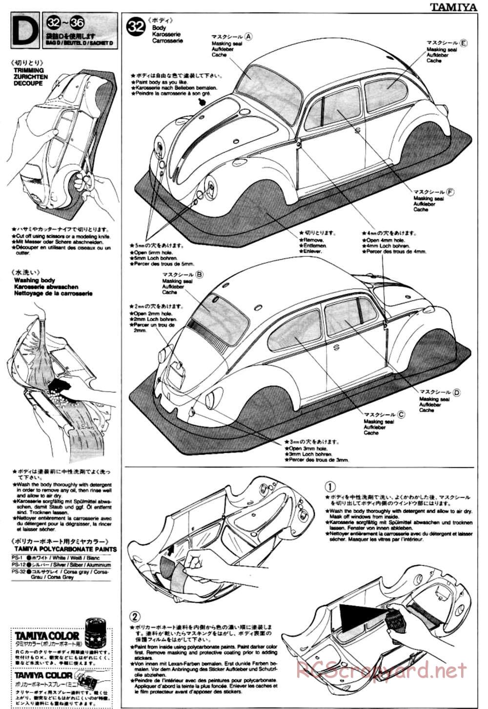 Tamiya - Volkswagen Beetle - M02L Chassis - Manual - Page 17