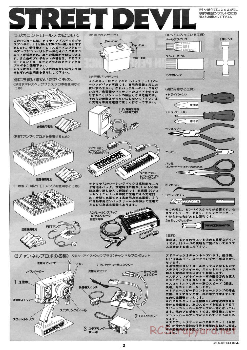 Tamiya - Street Devil - Group-C Chassis - Manual - Page 2