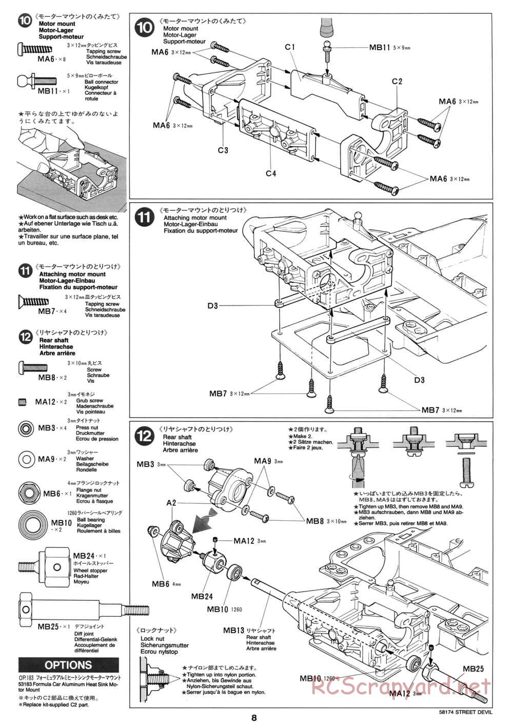 Tamiya - Street Devil - Group-C Chassis - Manual - Page 8