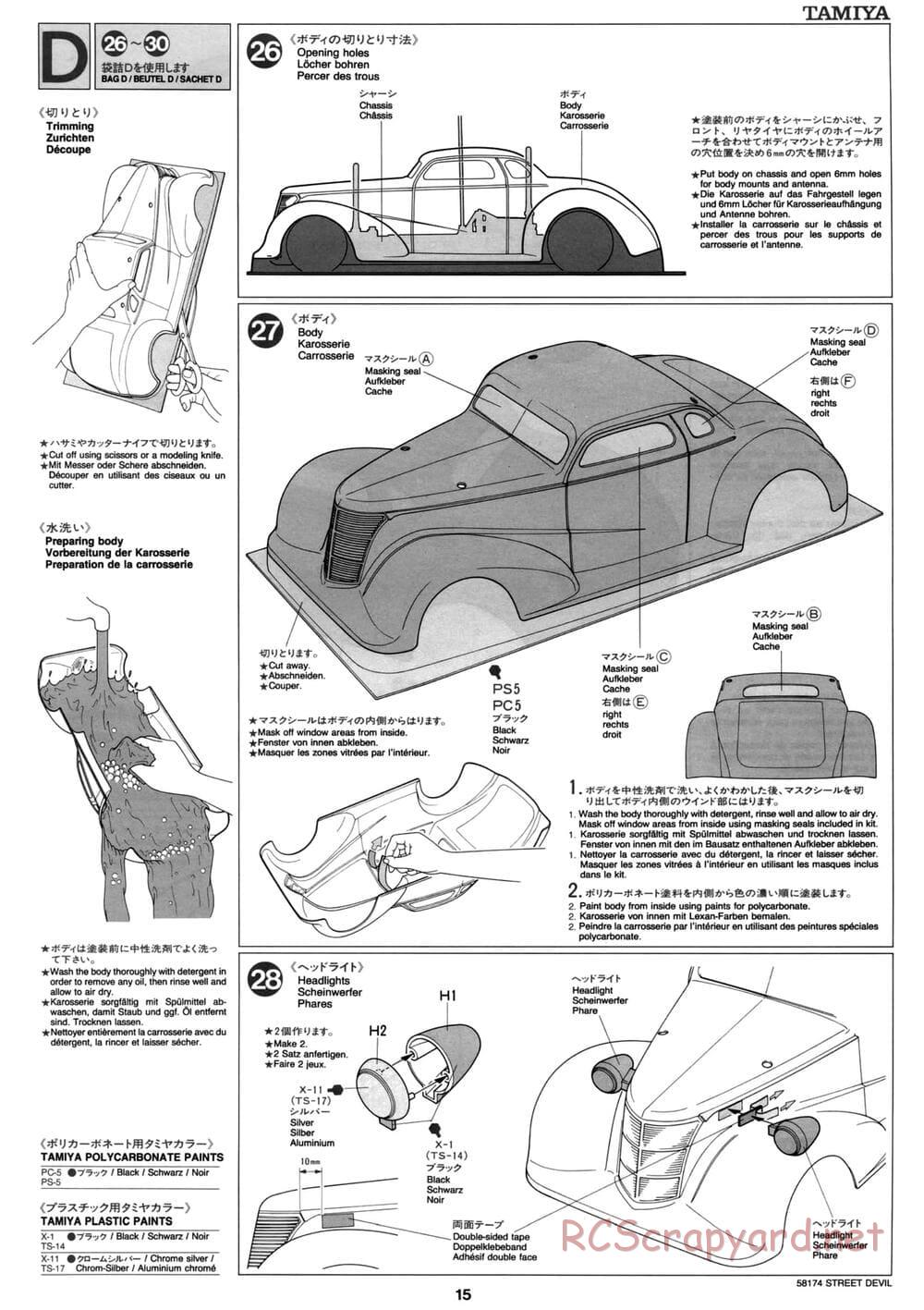 Tamiya - Street Devil - Group-C Chassis - Manual - Page 15