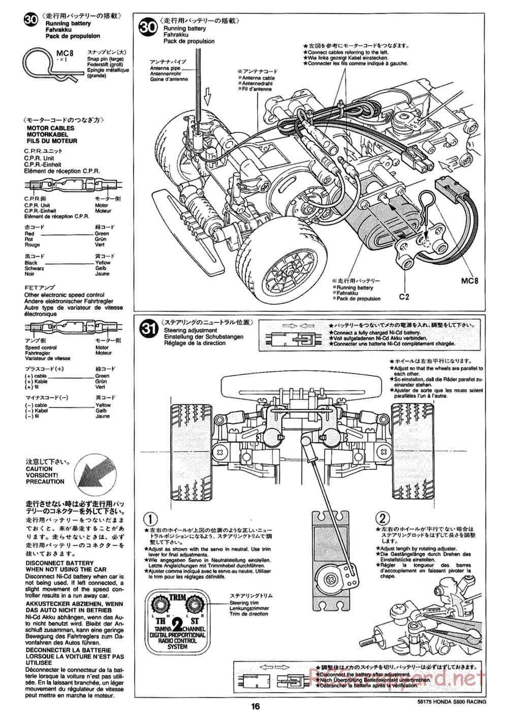 Tamiya - Honda S800 Racing - M02 Chassis - Manual - Page 16