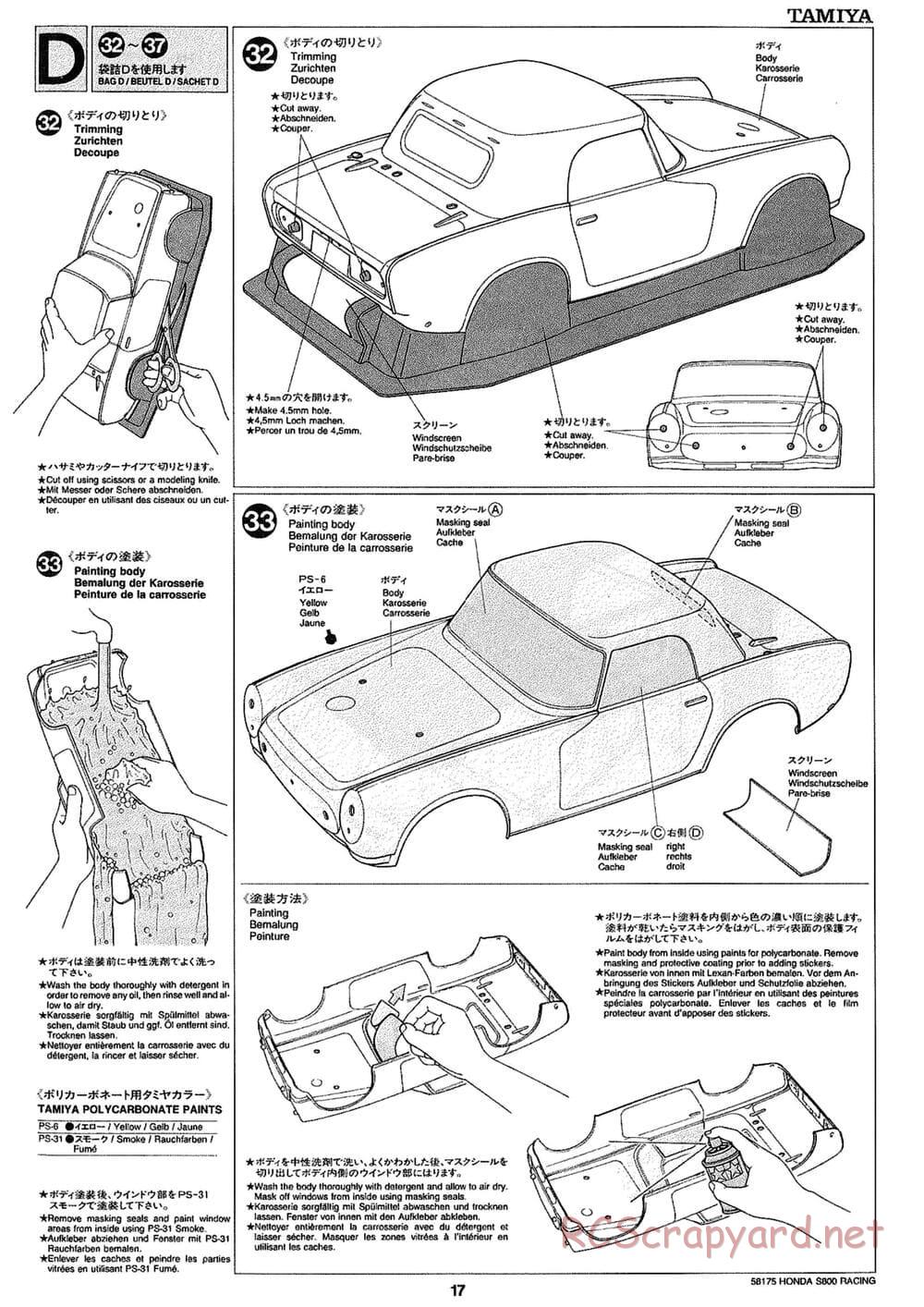 Tamiya - Honda S800 Racing - M02 Chassis - Manual - Page 17