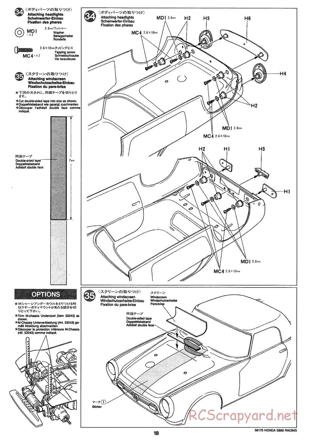 Tamiya - Honda S800 Racing - M02 Chassis - Manual - Page 18
