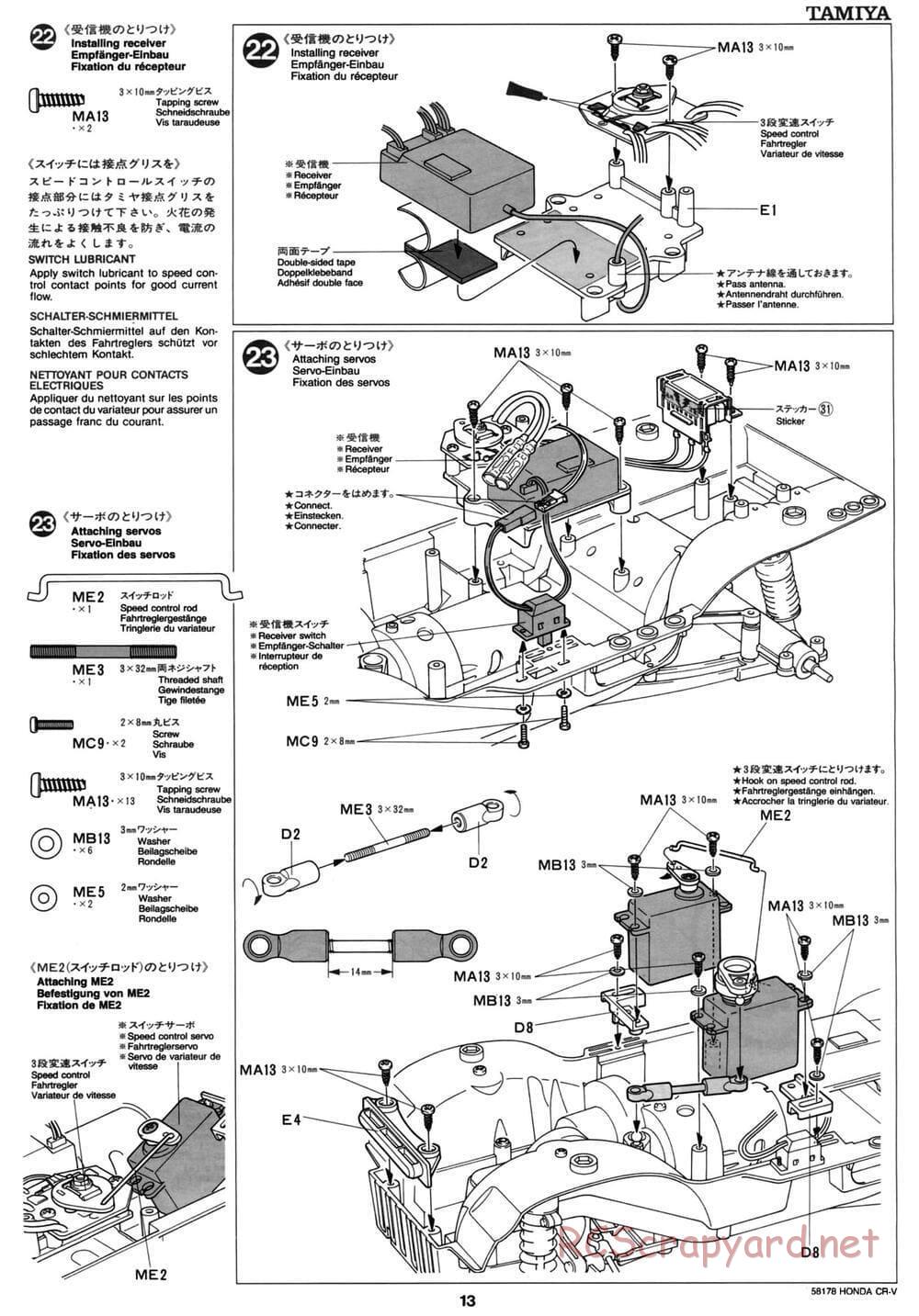Tamiya - Honda CR-V - CC-01 Chassis - Manual - Page 13