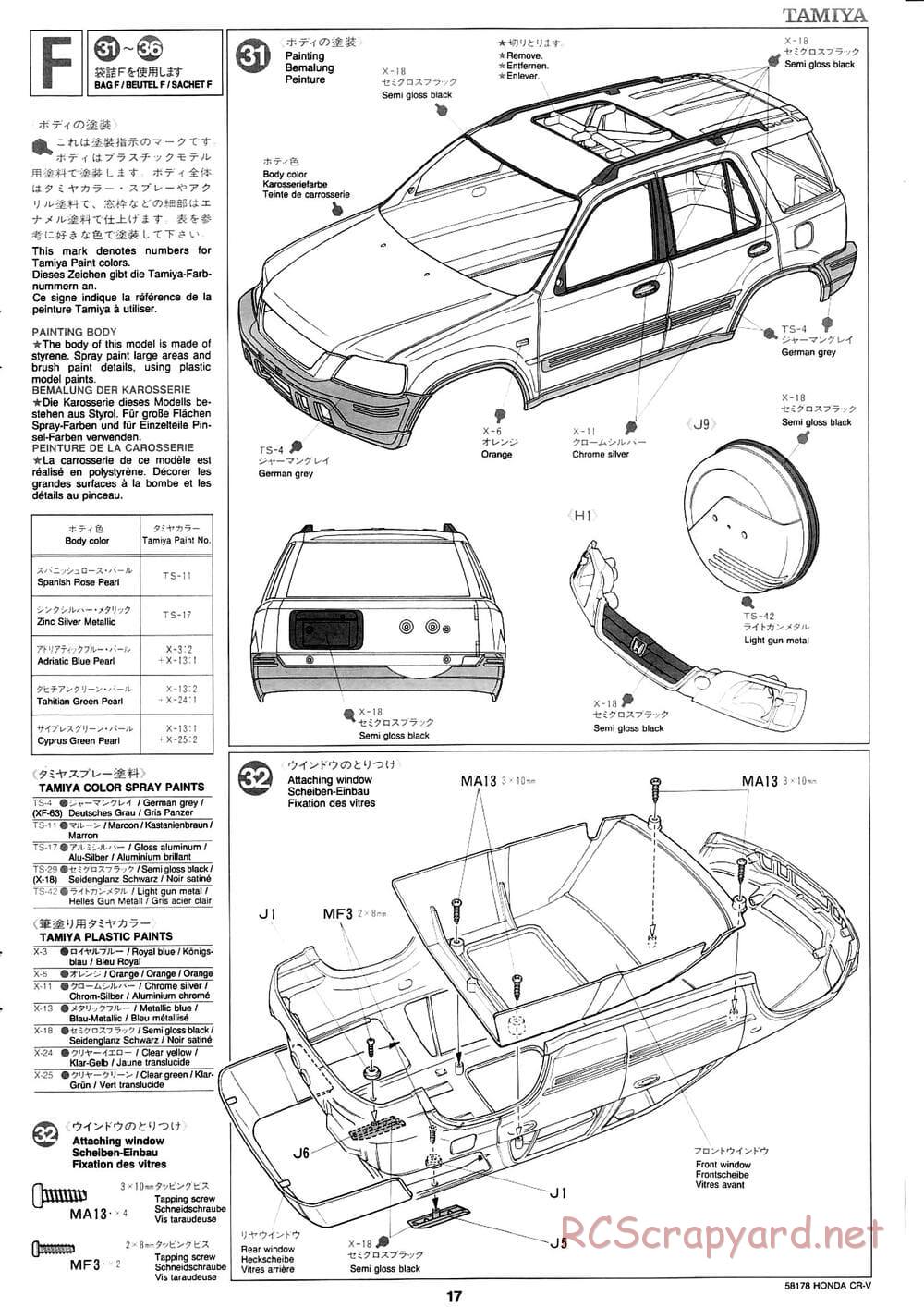 Tamiya - Honda CR-V - CC-01 Chassis - Manual - Page 17