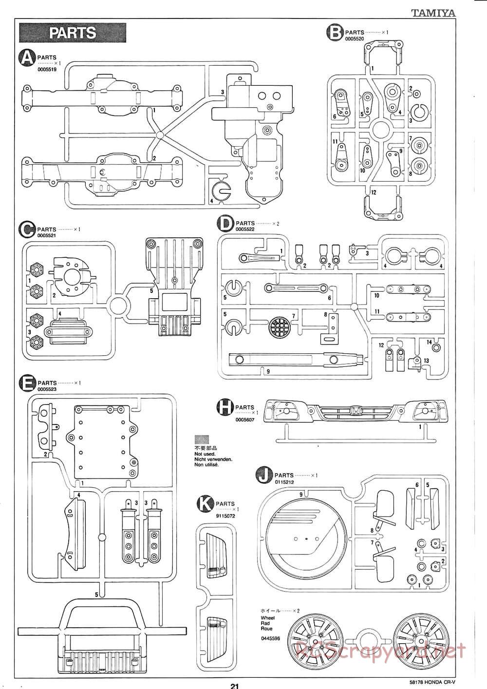 Tamiya - Honda CR-V - CC-01 Chassis - Manual - Page 21