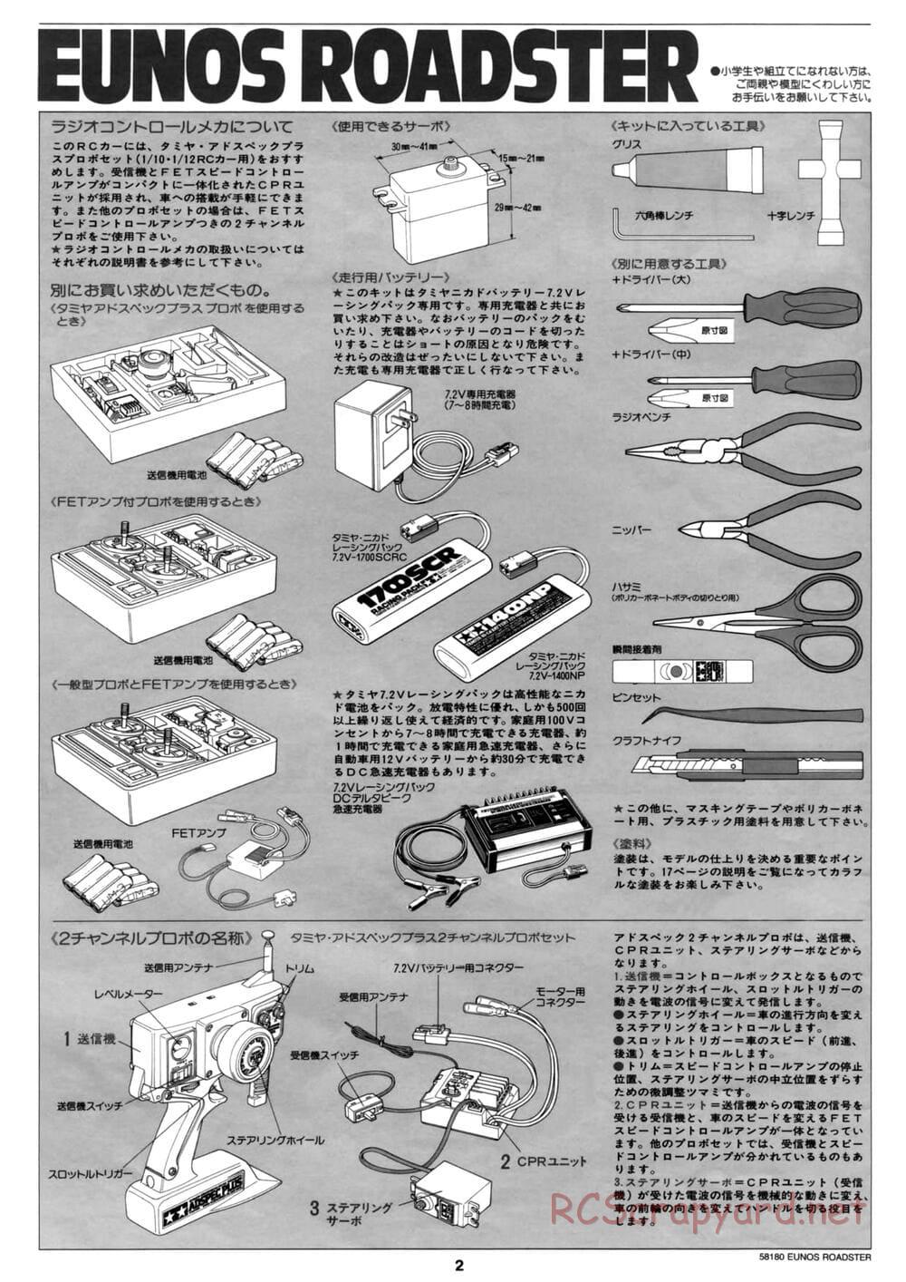 Tamiya - Eunos Roadster - M02M Chassis - Manual - Page 2