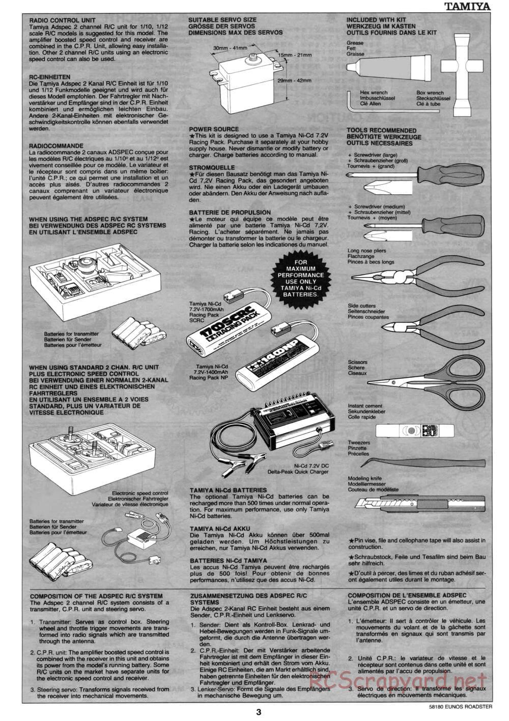 Tamiya - Eunos Roadster - M02M Chassis - Manual - Page 3