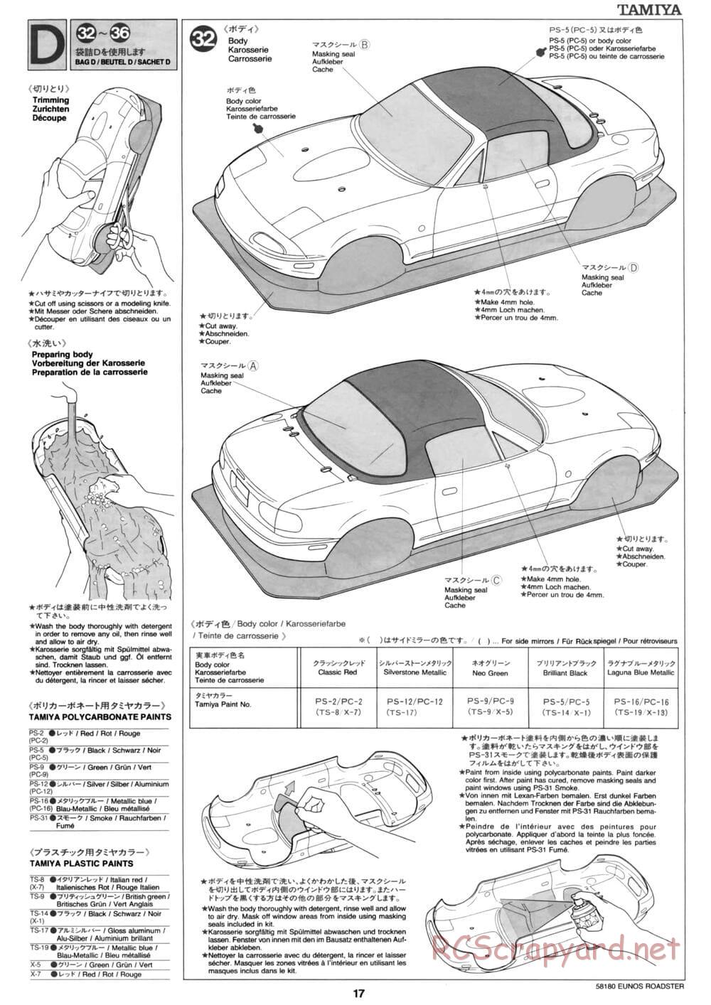 Tamiya - Eunos Roadster - M02M Chassis - Manual - Page 17