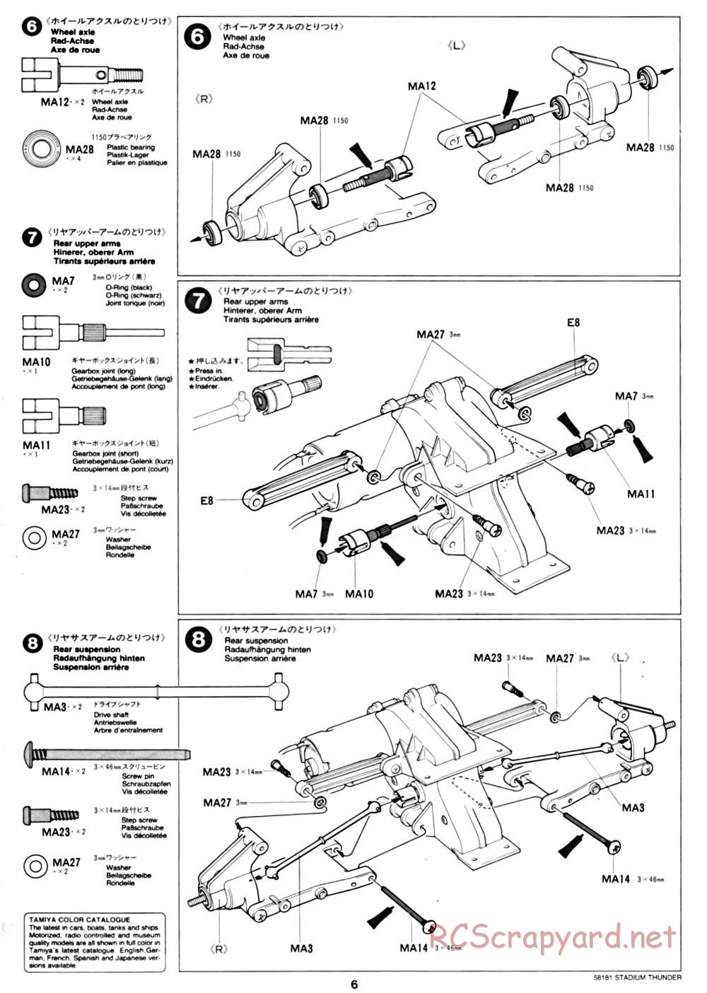 Tamiya - Stadium Thunder Chassis - Manual - Page 6