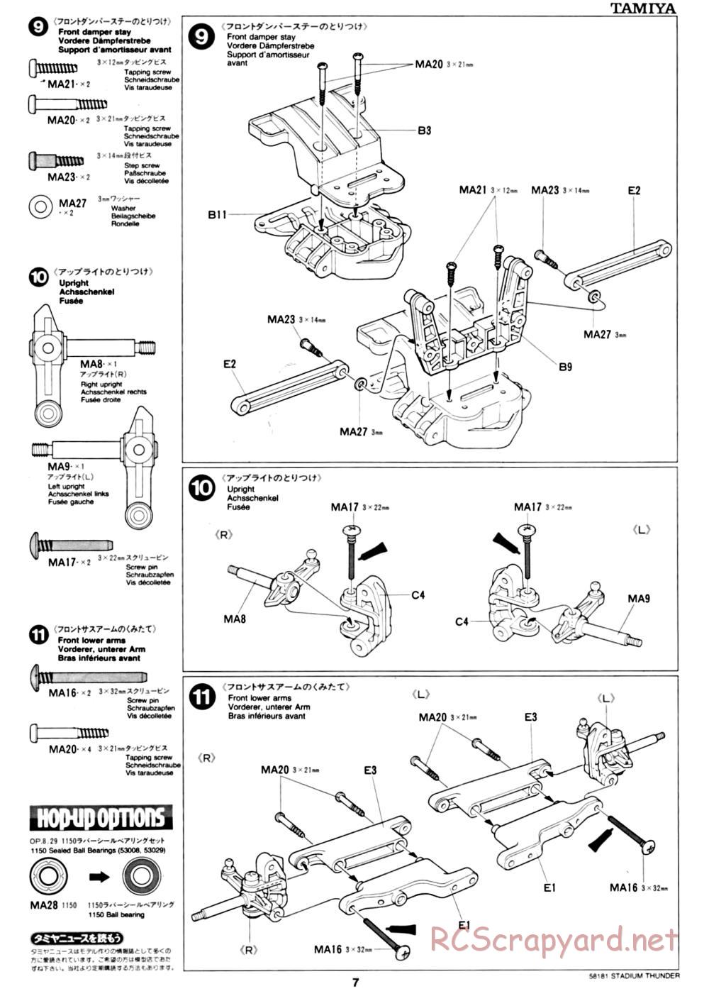 Tamiya - Stadium Thunder Chassis - Manual - Page 7