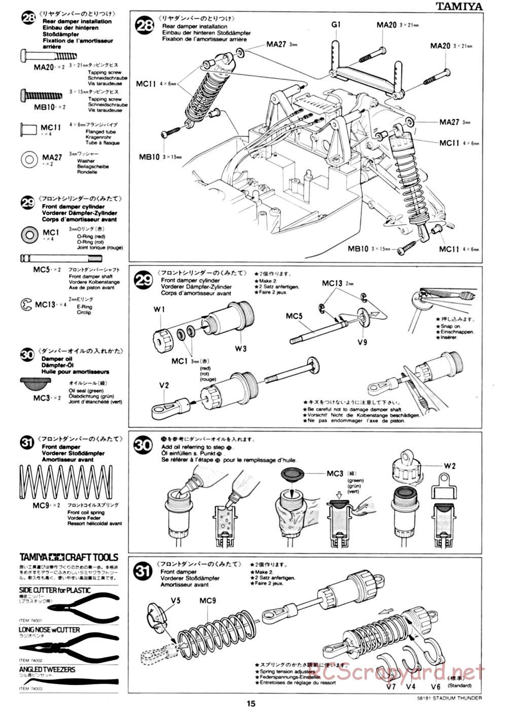 Tamiya - Stadium Thunder Chassis - Manual - Page 15
