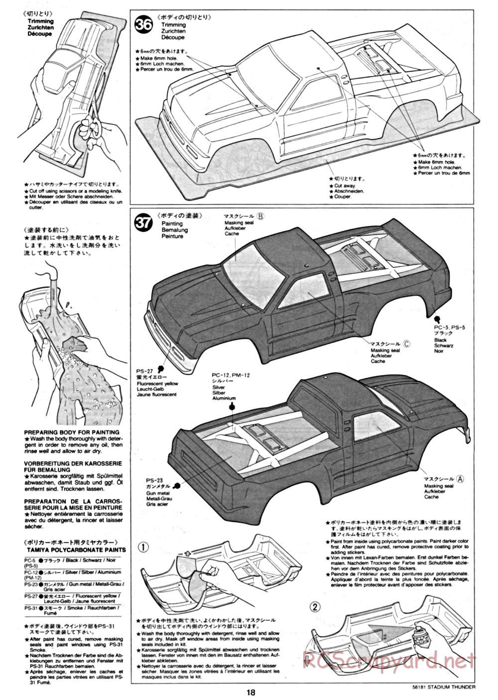 Tamiya - Stadium Thunder Chassis - Manual - Page 18