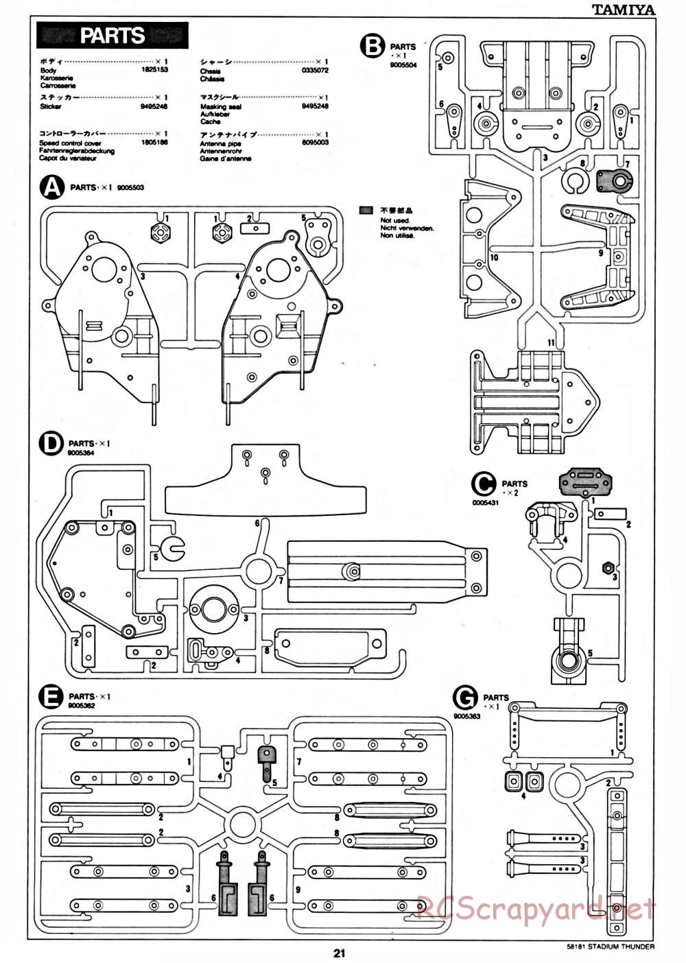 Tamiya - Stadium Thunder Chassis - Manual - Page 21