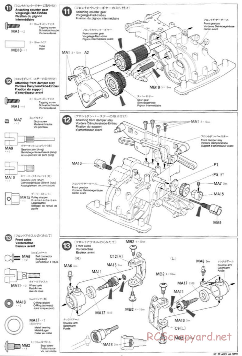 Tamiya - Audi A4 STW - TA-03F Chassis - Manual - Page 8
