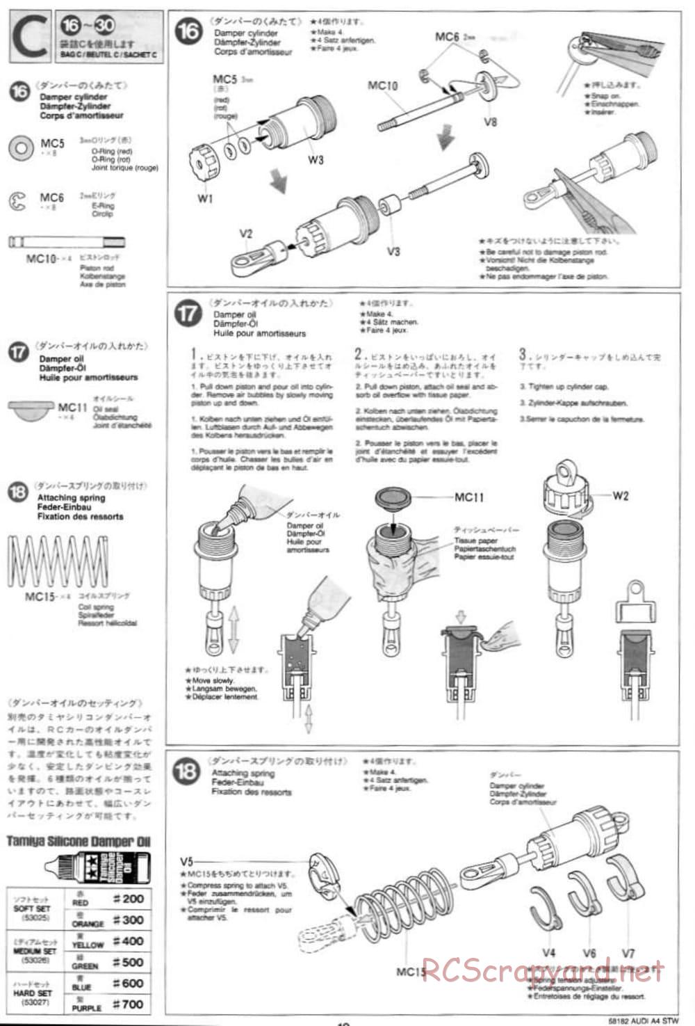 Tamiya - Audi A4 STW - TA-03F Chassis - Manual - Page 10