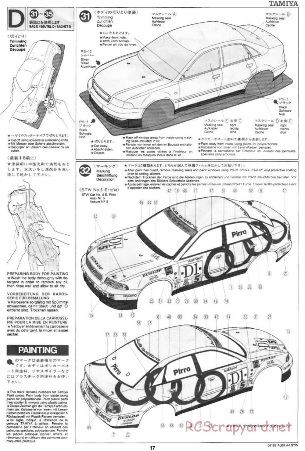 Tamiya - Audi A4 STW - TA-03F Chassis - Manual - Page 17