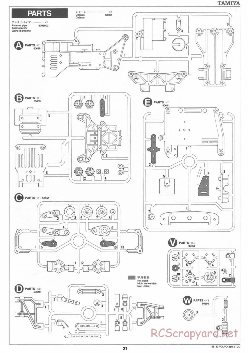 Tamiya - Volvo 850 BTCC - FF-01 Chassis - Manual - Page 21