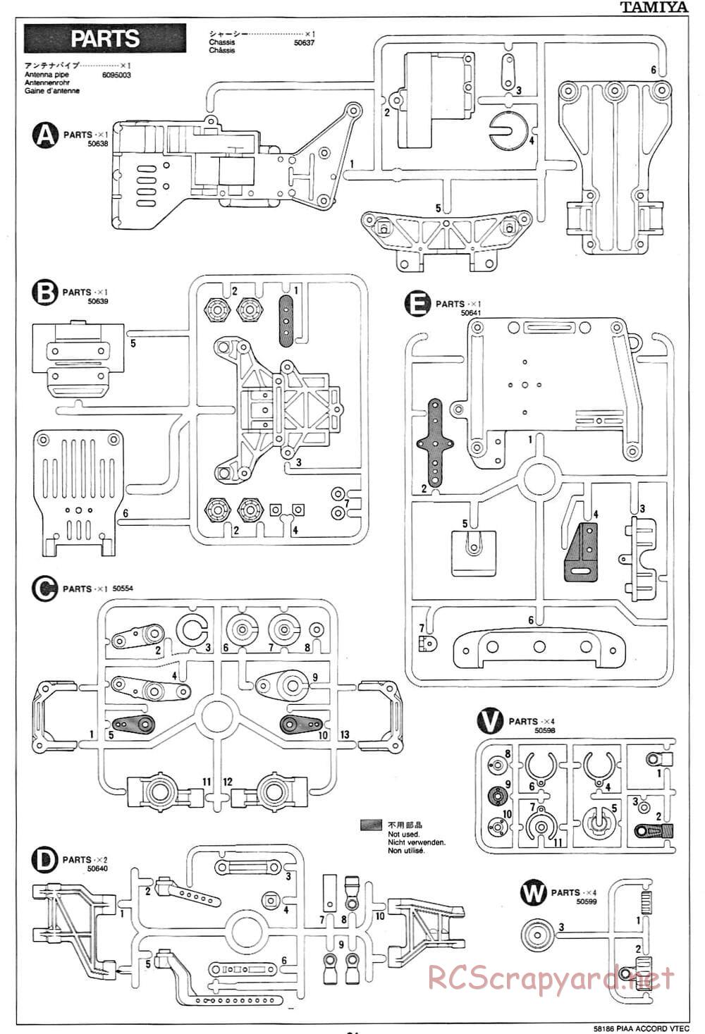 Tamiya - PIAA Accord VTEC - FF-01 Chassis - Manual - Page 21