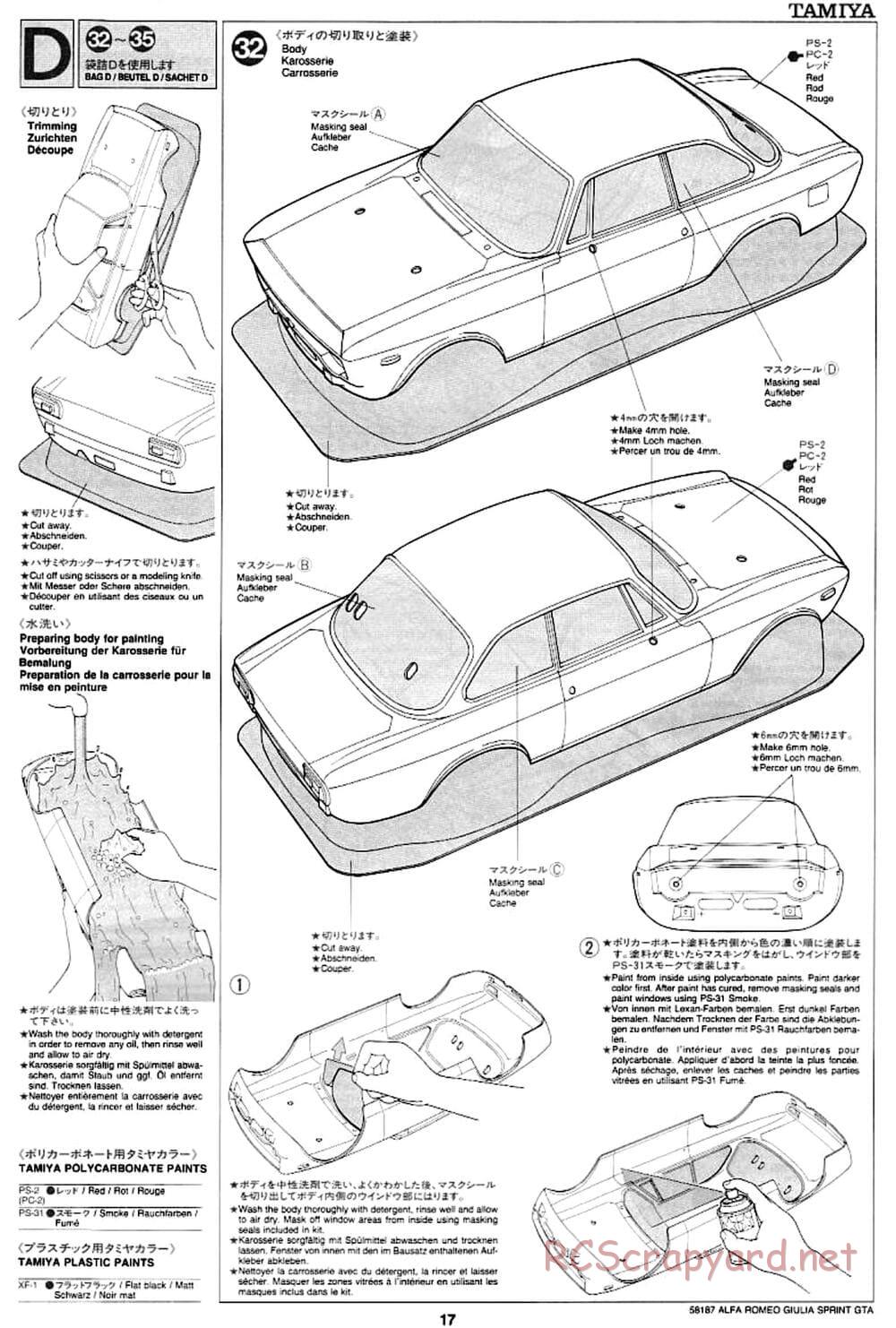 Tamiya - Alfa Romeo Giulia Sprint GTA - M02M Chassis - Manual - Page 17