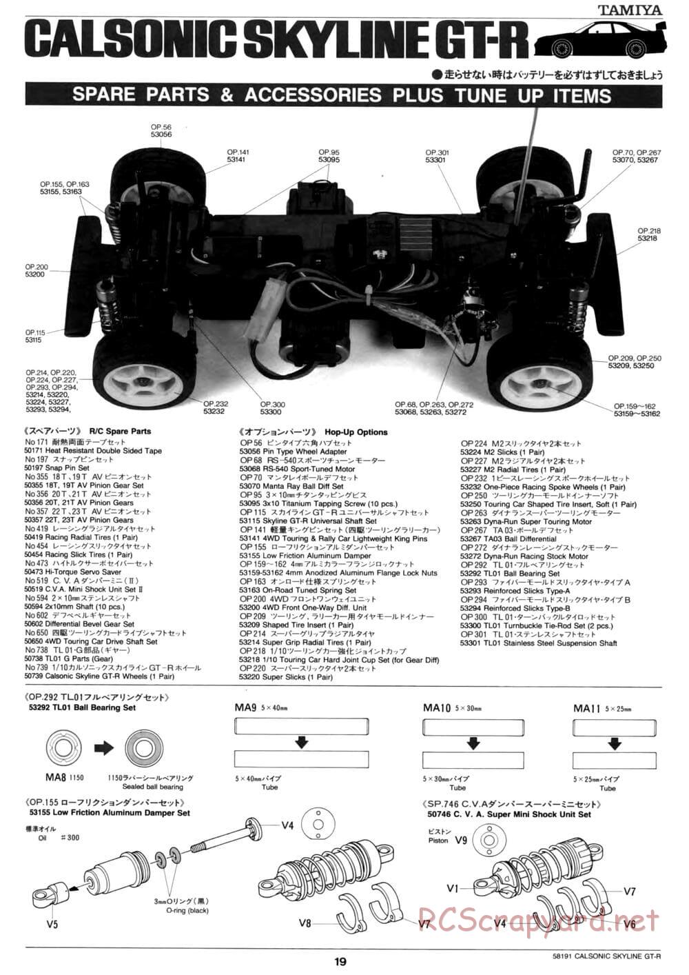 Tamiya - Calsonic Skyline GT-R - TL-01 Chassis - Manual - Page 19