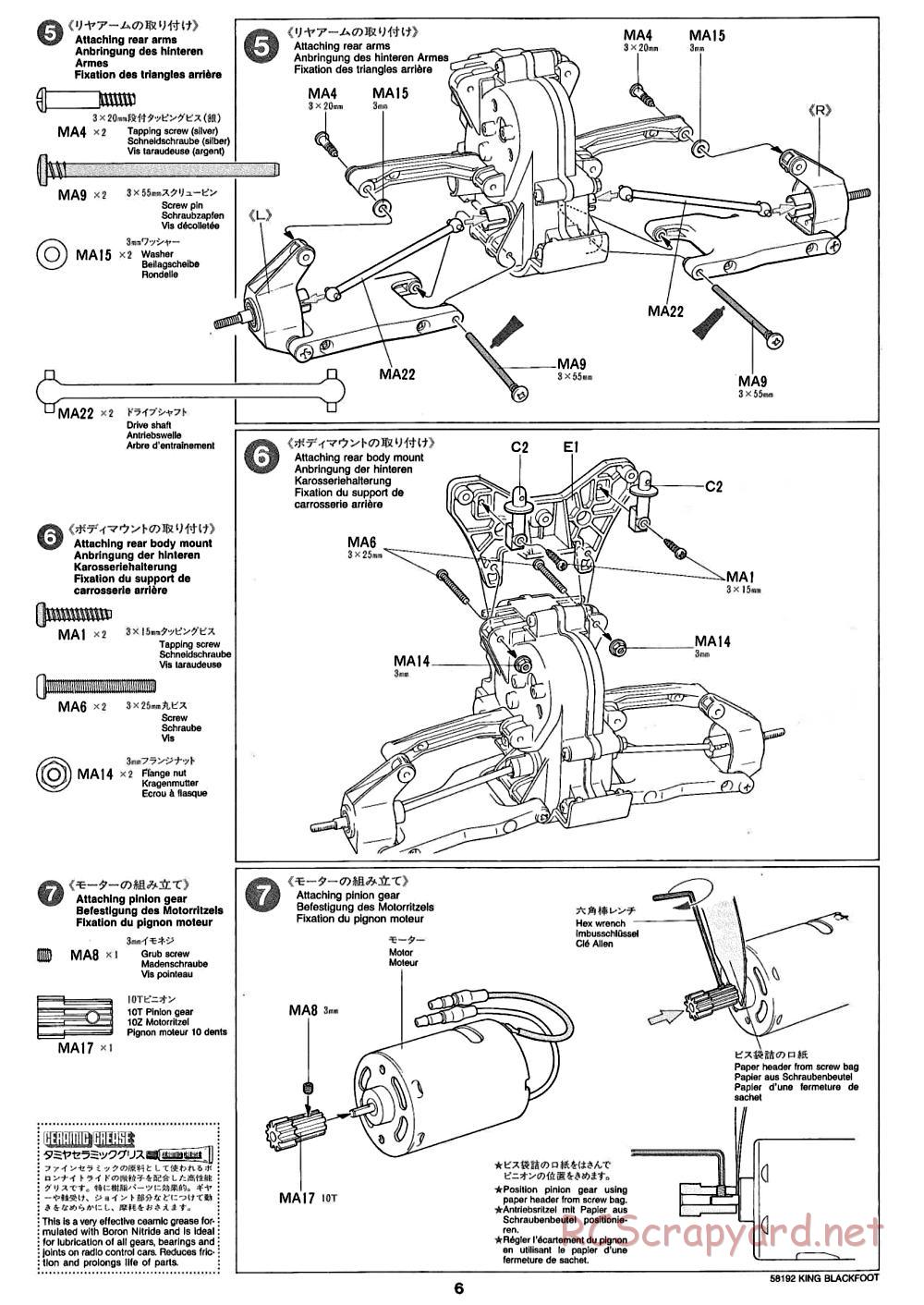 Tamiya - King Blackfoot Chassis - Manual - Page 6