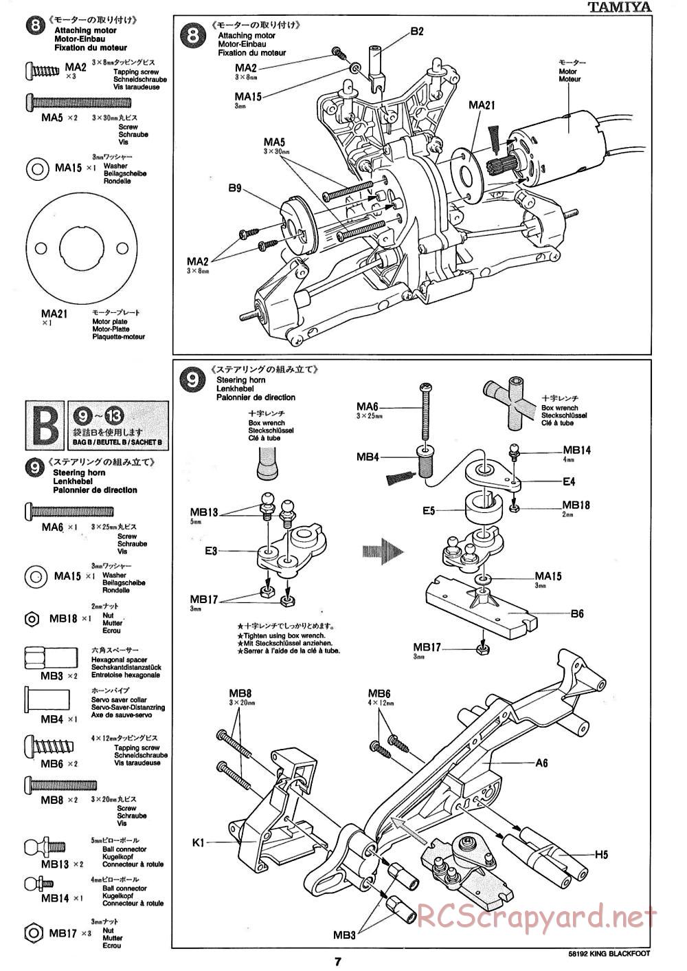 Tamiya - King Blackfoot Chassis - Manual - Page 7