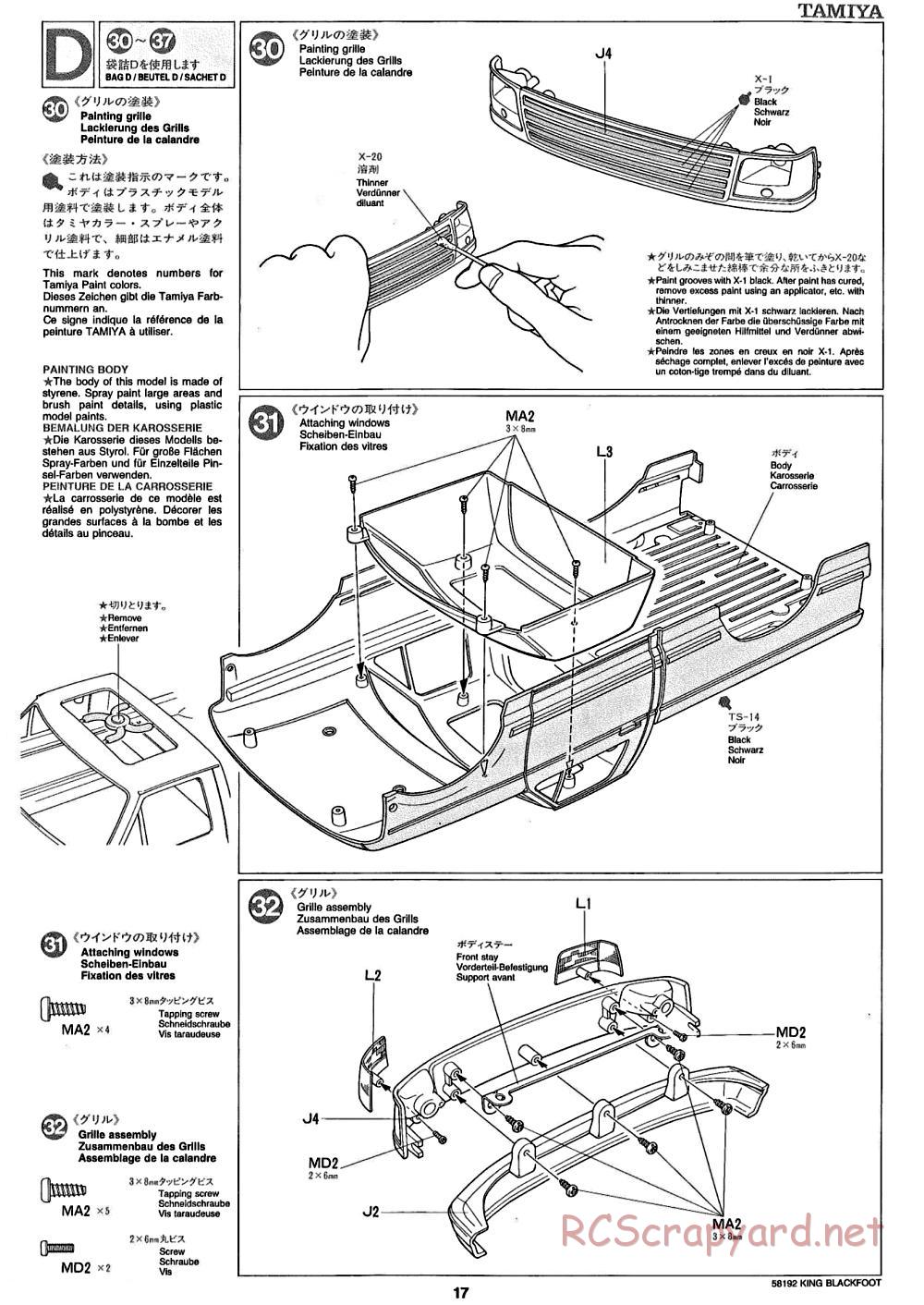 Tamiya - King Blackfoot Chassis - Manual - Page 17