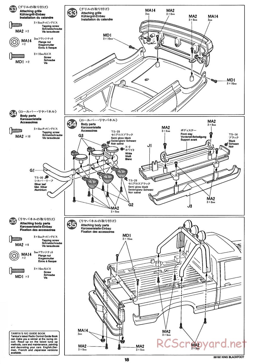 Tamiya - King Blackfoot Chassis - Manual - Page 18