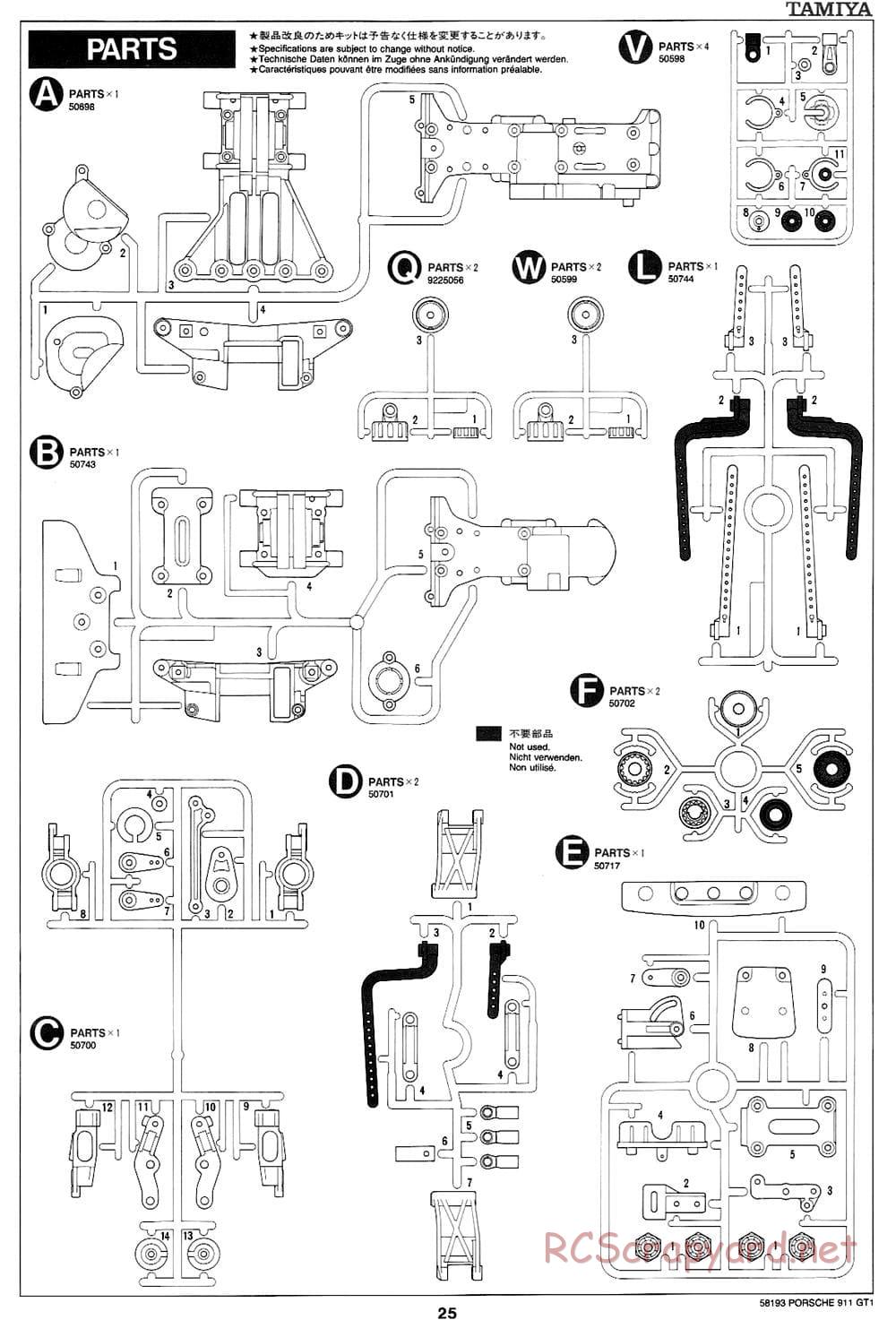 Tamiya - Porsche 911 GT1 - TA-03RS Chassis - Manual - Page 25