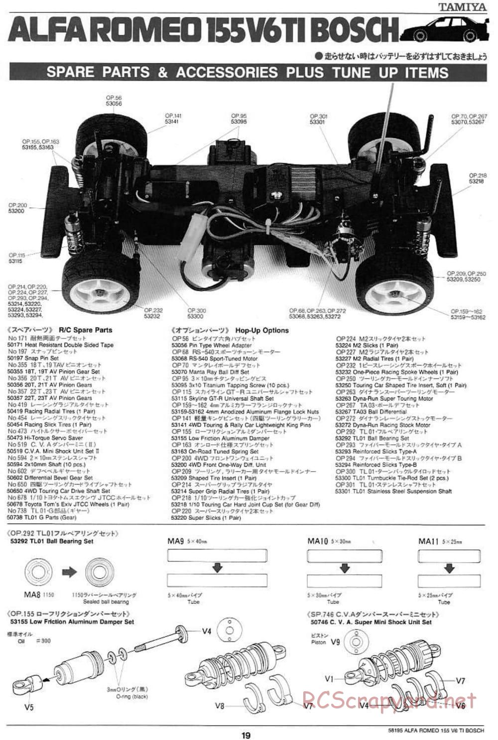 Tamiya - Alfa Romeo 155 V6 TI BOSCH - TL-01 Chassis - Manual - Page 19