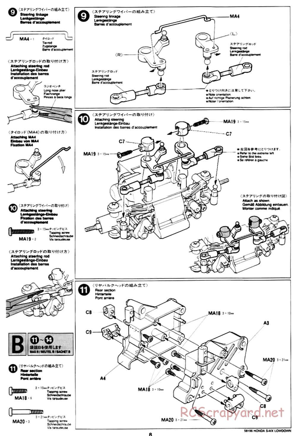 Tamiya - Honda S-MX Lowdown - M01 Chassis - Manual - Page 8
