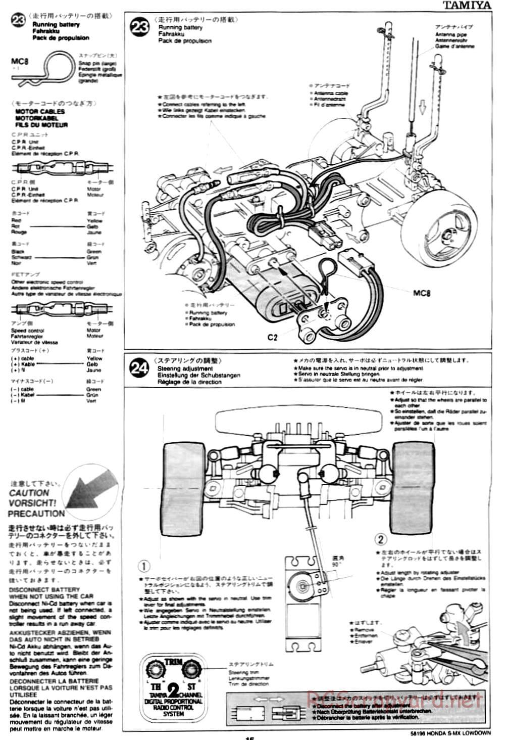 Tamiya - Honda S-MX Lowdown - M01 Chassis - Manual - Page 15