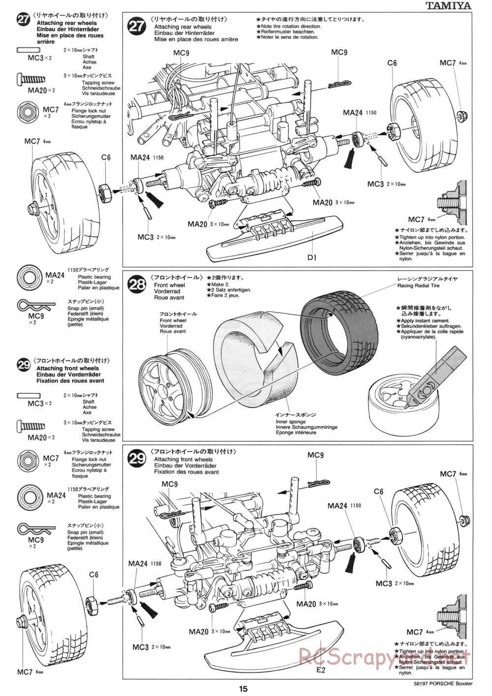 Tamiya - Porsche Boxster - M02L Chassis - Manual - Page 15