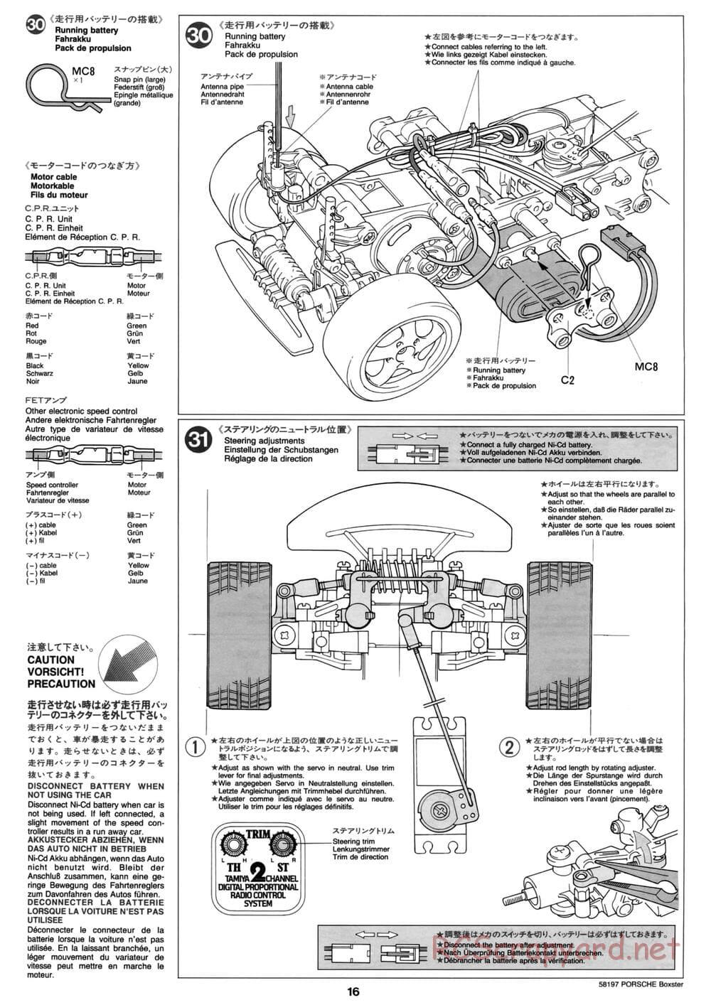 Tamiya - Porsche Boxster - M02L Chassis - Manual - Page 16