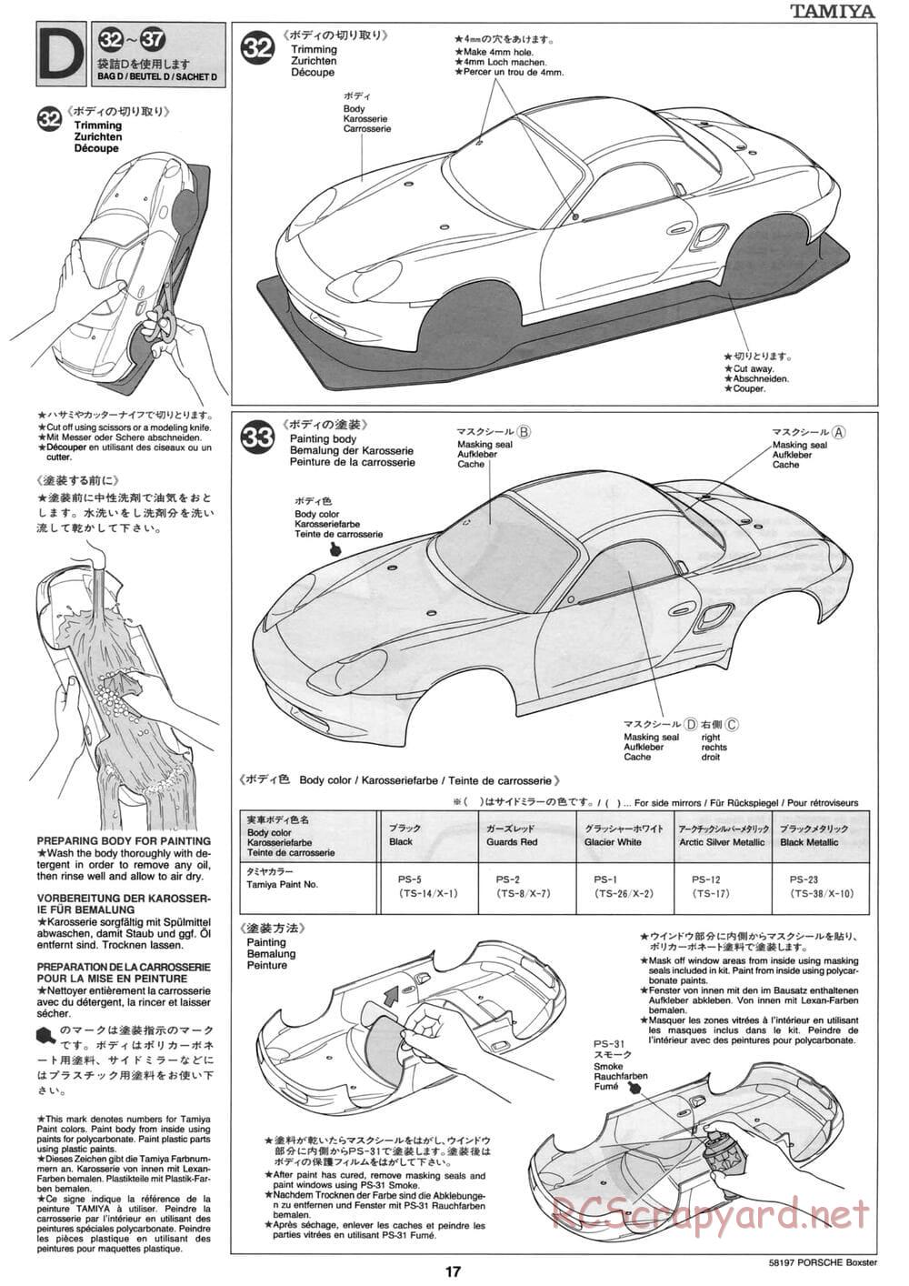 Tamiya - Porsche Boxster - M02L Chassis - Manual - Page 17