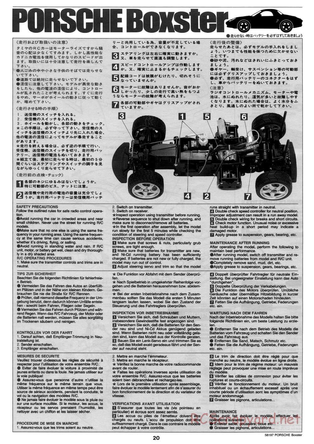 Tamiya - Porsche Boxster - M02L Chassis - Manual - Page 20