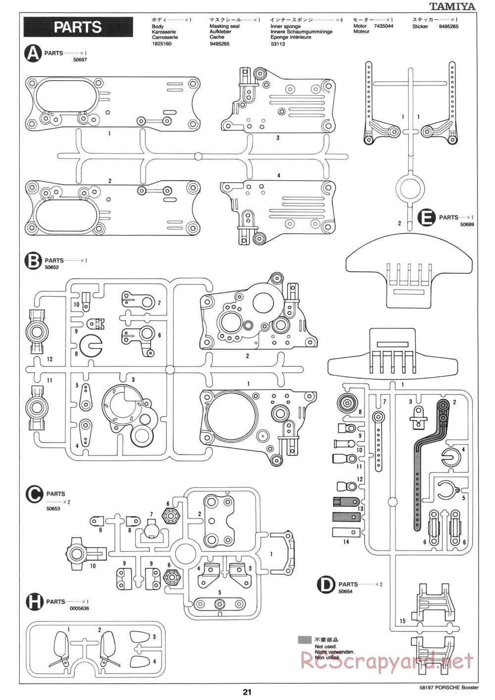 Tamiya - Porsche Boxster - M02L Chassis - Manual - Page 21