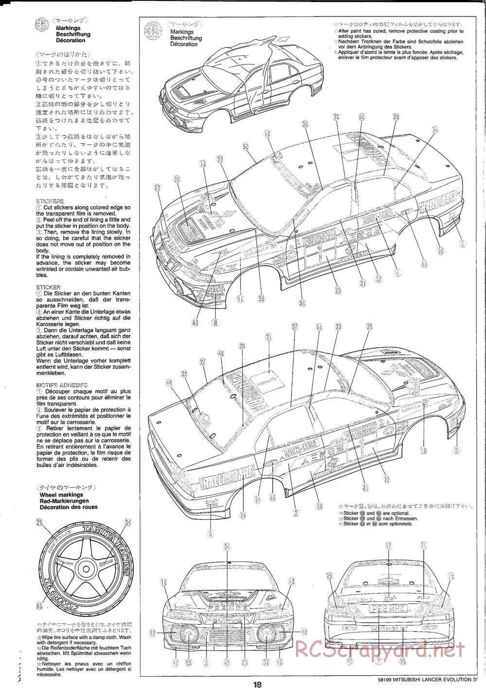 Tamiya - Mitsubishi Lancer Evolution IV - TA-03F Chassis - Manual - Page 18
