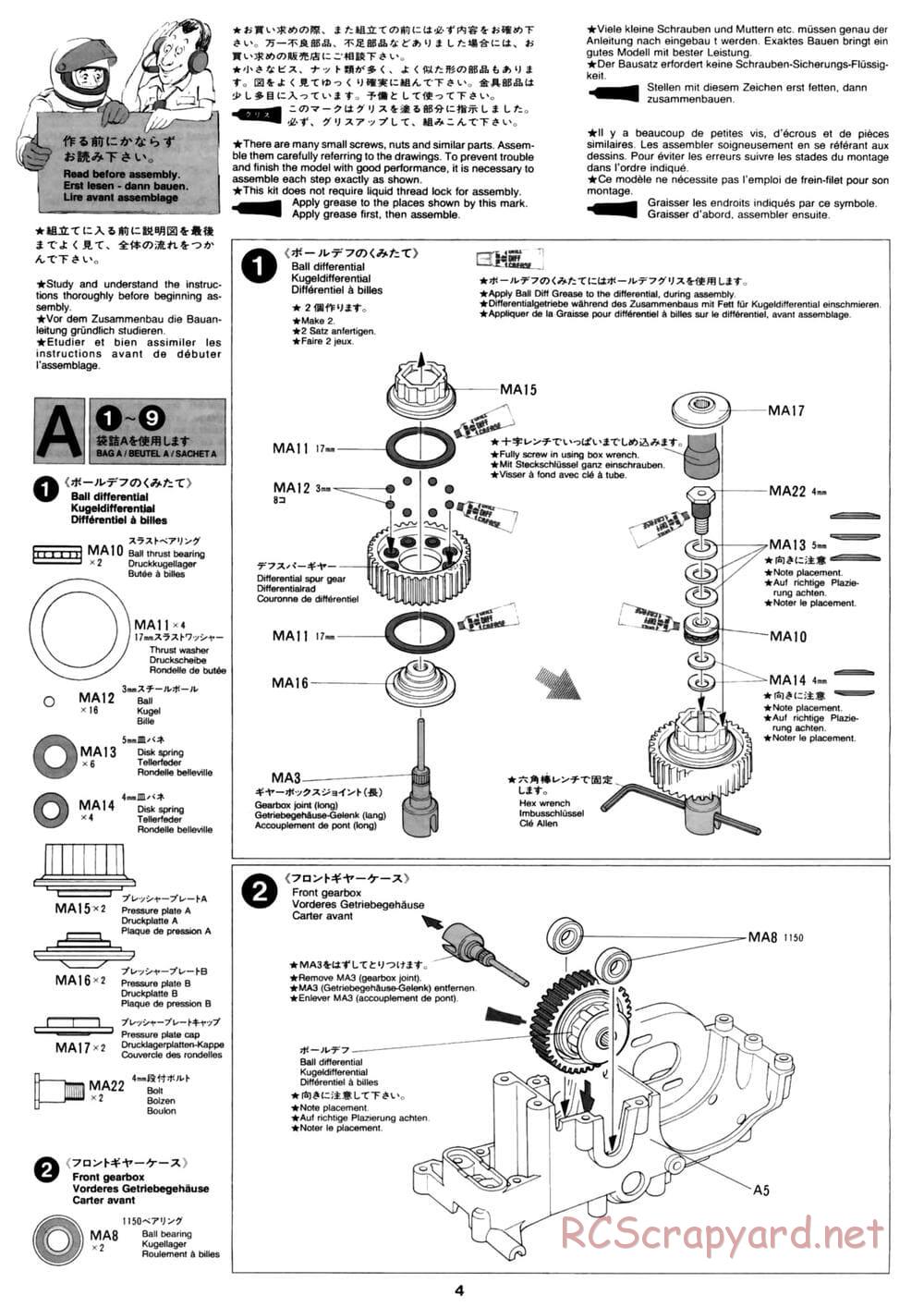 Tamiya - David Jun TA03F Pro Chassis - Manual - Page 4