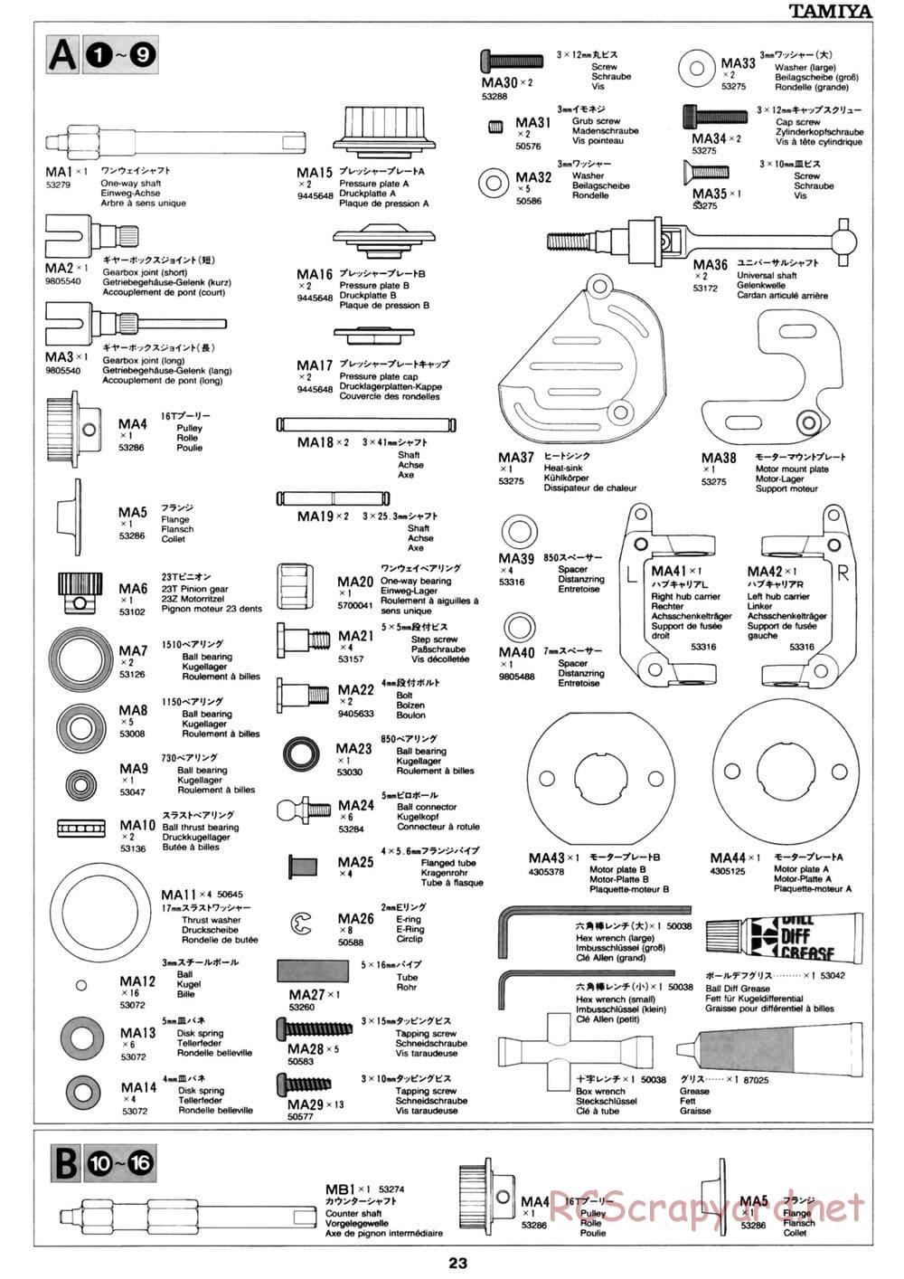 Tamiya - David Jun TA03F Pro Chassis - Manual - Page 23
